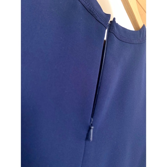 Short Sleeve Navy Blue Blouse - Picture 6 of 6